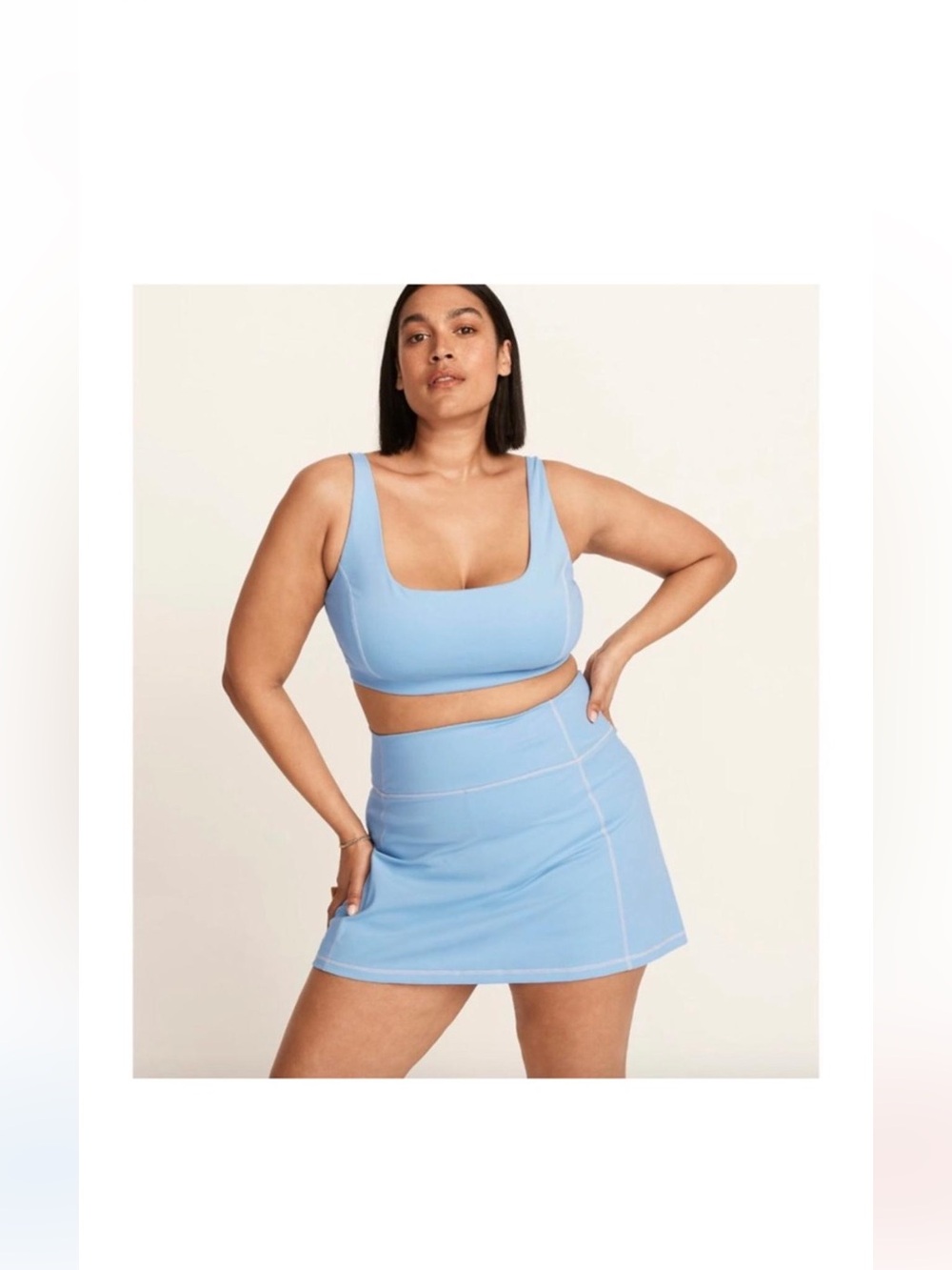 JCrew cloud stretch  skort in misty blue  SZ L   Like new